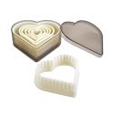 Set 7 Cookie Cutters "Heart Fluted"