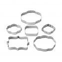 Set 6 Cookie Cutters "Cut-Outs Plaque"