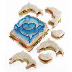 Cortador de sándwich "Delfín / Corazón" - KITCHEN CRAFT - 10,5cm