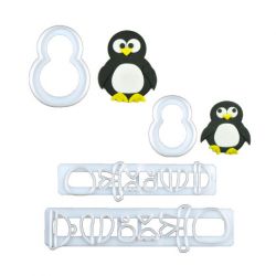 Set de 4 emporte-pièces "Petit Pingouin"