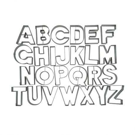 Set de 26 emporte-pièces alphabet - Emporte pièce lettre et chiffre