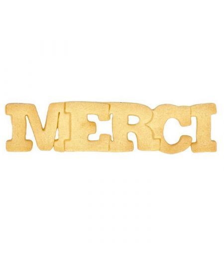 Emporte-pièce "MERCI" - 15cm