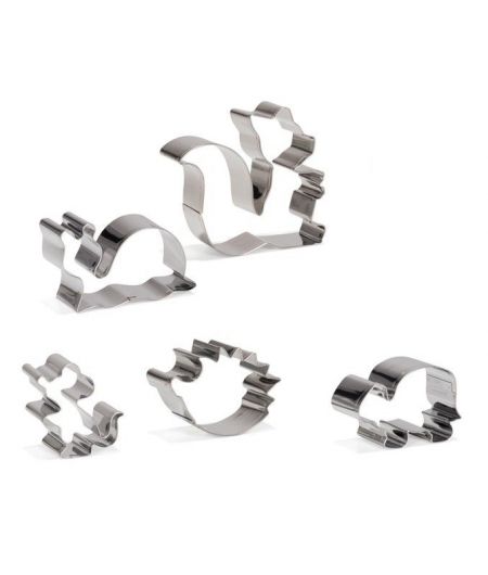 Set of 5 Cookie Cutters "Woodland Animals"