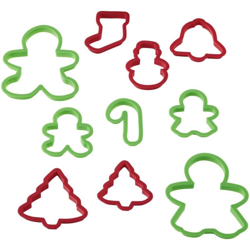 Set 10 Cookie Cutters "Christmas Tree" - WILTON - 5-8cm