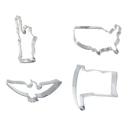 Set 4 Cookie Cutters "USA" - K.S - 8-10cm